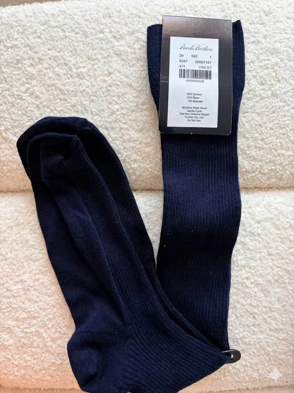 Brooks Brothers Men's Navy Dress Socks Lightweight OS